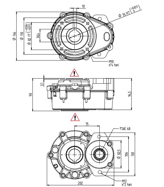 Hydraulic PTO Drive Gearbox Spped Increaser