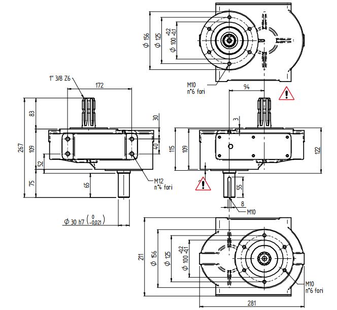 Hydraulic PTO Drive Gearbox Spped Increaser