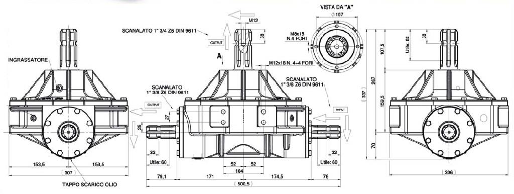 Gearbox For Fertiliser Spreaders
