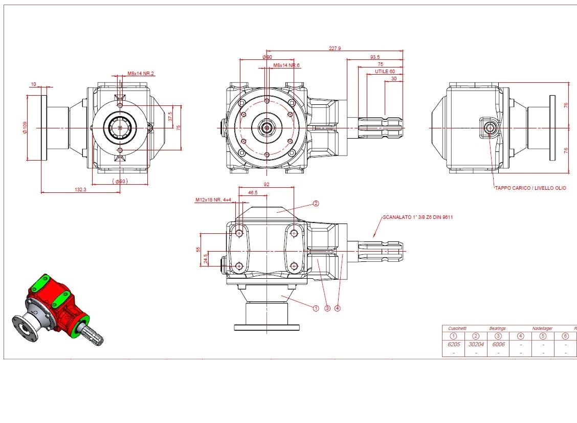 Gearbox For Fertiliser Spreaders