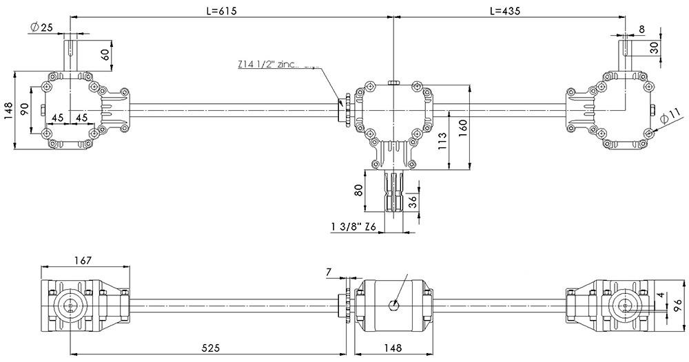 FERTILIZER SPREADERS PTO SHAFT AND GEARBOXES