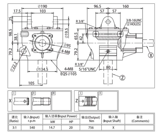 Pto Shaft & Gearbox For Posthole Diggers