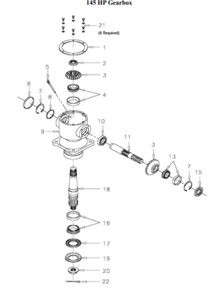 Tree Cutter Overrunning Drive Shaft With Slip Clutch And Gearbox