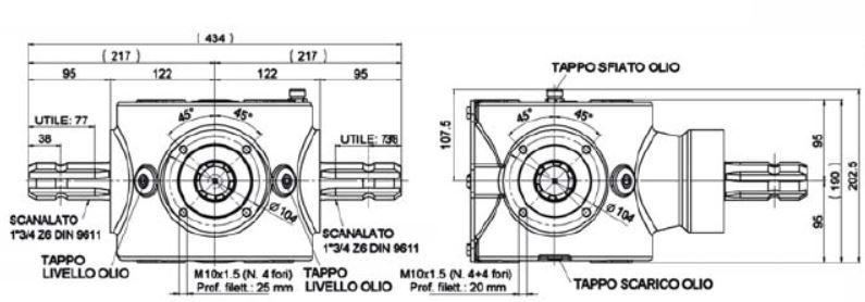 Pto Drive Shaft & Gearbox For Manure Spreaders