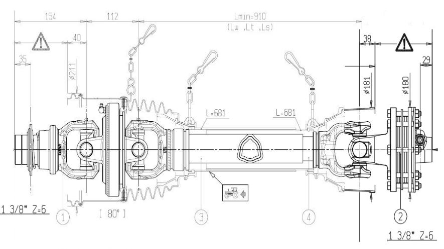 Pto Shaft & Gearbox For Vineyard Sprayer