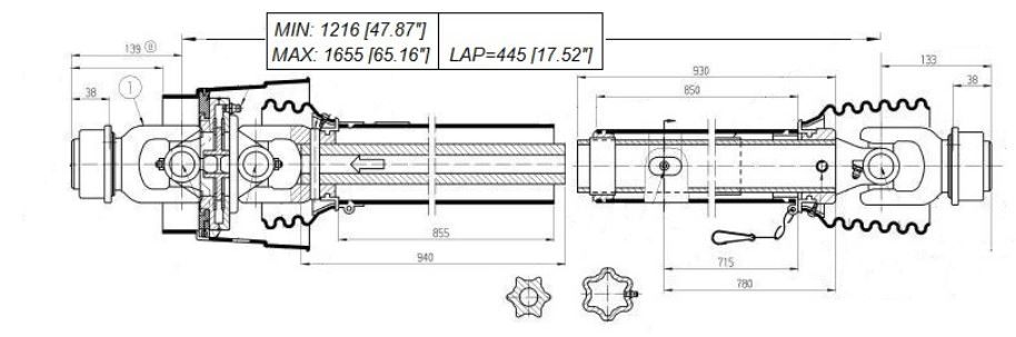 Pto Shaft & Gearbox For PEECON Vertical Feed Mixers