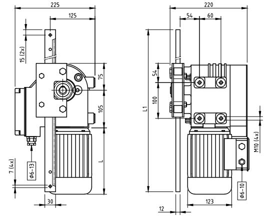 Motor Gearboxes With Rack And Pinion For Greenhouse