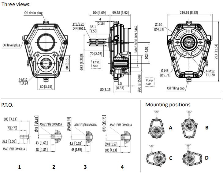 Gearbox Cast-iron Multiplier EP720 Series