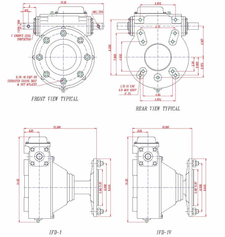 Driveline Gearbox Of Irrigation System