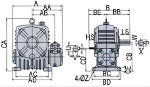 Worm Gear Reduction Gearbox