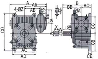 Worm Gear Reduction Gearbox