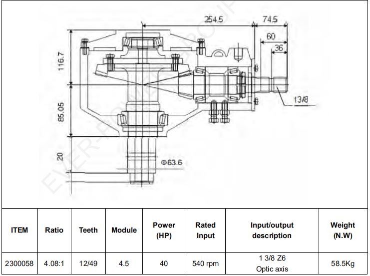 General Gearbox For Agricultural Machinery