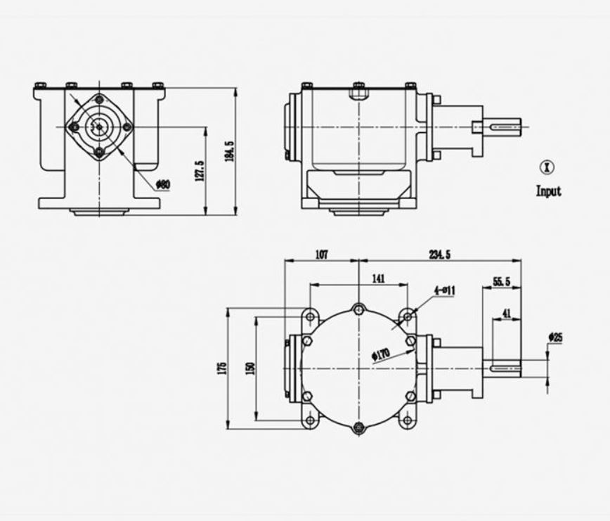 Harvester Gearbox Reversing Bevel Gearbox