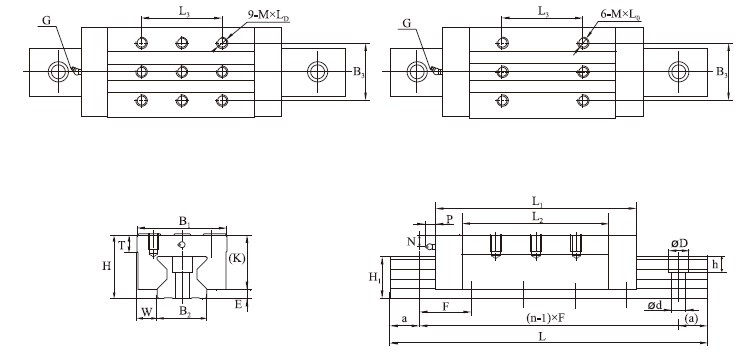 GZB-BA/BAL Heavy Load High-Speed Precision Roller Heavy-duty Guideway Linear Guide