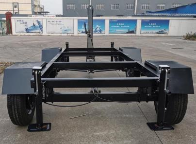 4-Wheel Steering Flatbed Trailer Front Rear Axle Mobile Transportation Various Car Trailers for Air Compressors Generator Sets