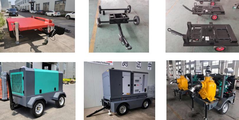 17*7FT 3000KG Load 2 Axes Off-road Utility Car UTV Trailer Motorcycle & ATV Trailers