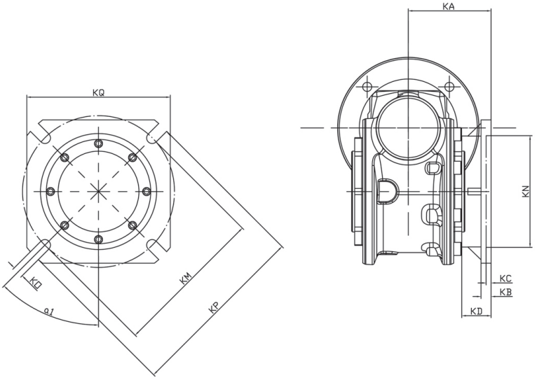 SSVF40 Stainless Steel 304 Speed Gear Reducer Worm Gearbox