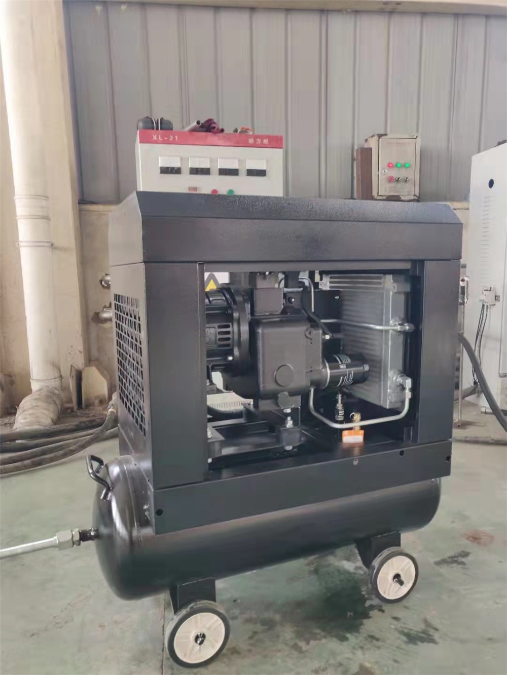 Single Phase Mini Electric Mobile 220/230/240V 8 Bar~10 bar 4 kW 5.5 HP Rotary Screw Air Compressor for Vehicles Painting