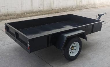 Small 2-Wheel Box Type Fence Trailer Rear Mounted for Agricultural Machinery Transportation Car Trailers