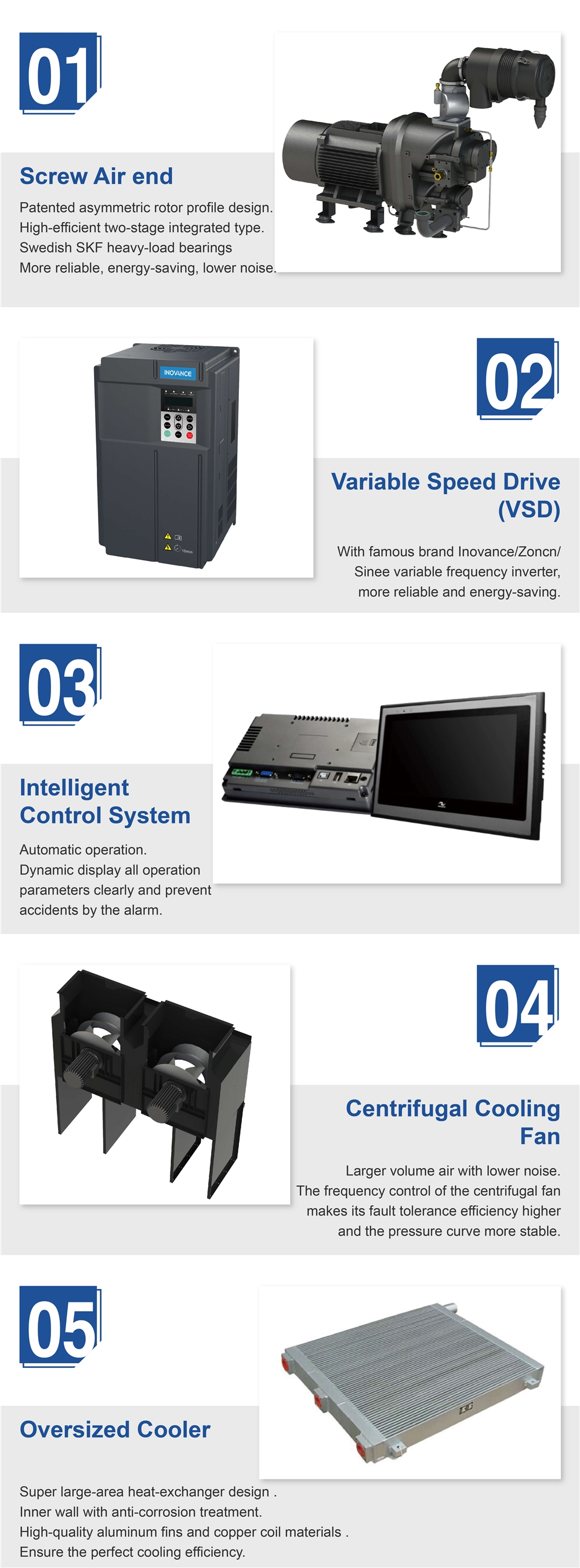 Mini Electric Portable 11KW 15HP 15bar~16bar 4 in 1 Rotary Screw Air Compressors with Air Dryer for Fiber Laser Cutting Machine