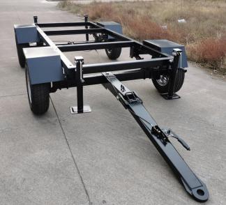 4-Wheel Steering Flatbed Trailer Front Rear Axle Mobile Transportation Various Car Trailers for Air Compressors Generator Sets