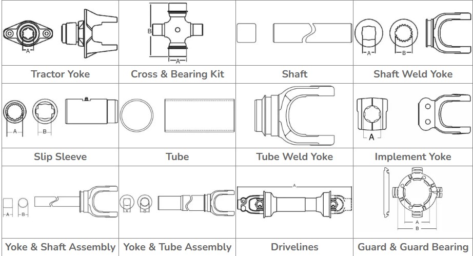 Various Good Quality 55 Series Weasler Replacement PTO Shaft
