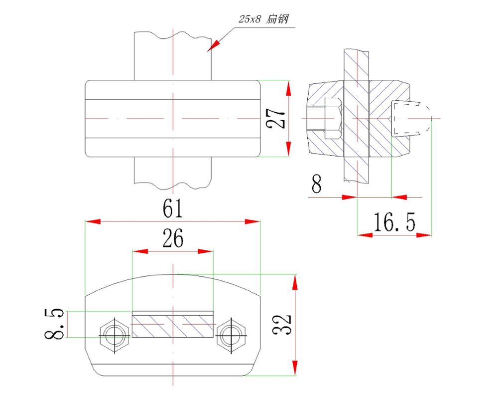 Adjustable Guide Rail Clamps for Conveyor Tube and Bars (812)