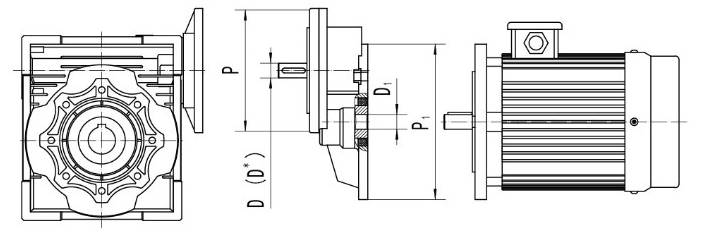 Coaxial Helical Gearbox PC Reducer PC Front Helical Gear Reducer PC Worm Gear Reducer