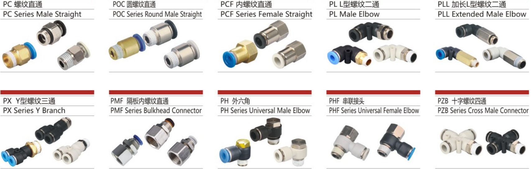 Professional Manufacture Stainless Steel One Touch Fitting Cheap Metric Type Pneumatic Parts for Sale