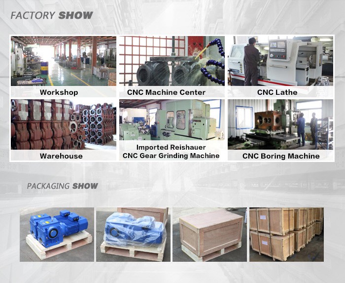 RC Series Helical Gearbox RC Motor Gearbox Horizontal or Vertical Installation Gearbox