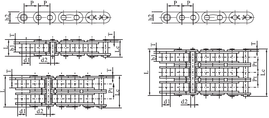 SSC24B-3 B Series Stainless Steel Short Pitch Precision Roller Chain With Straight Plate and Sprockets in Steel