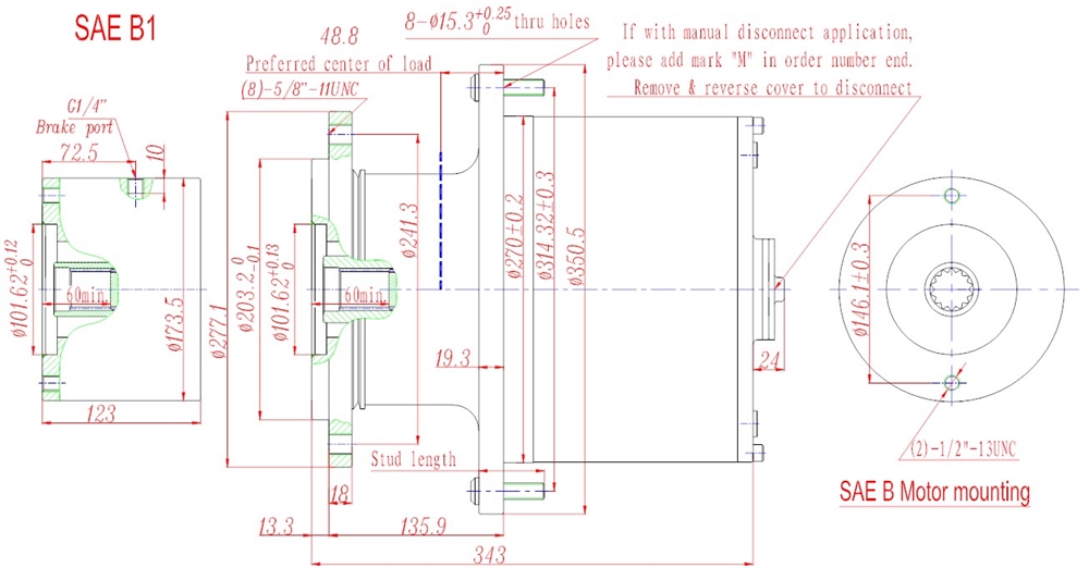 Model 8 Series Max. Input Speed 3500rpm Planetary Gearbox Replacement of AUBURN (Wheel Drives)