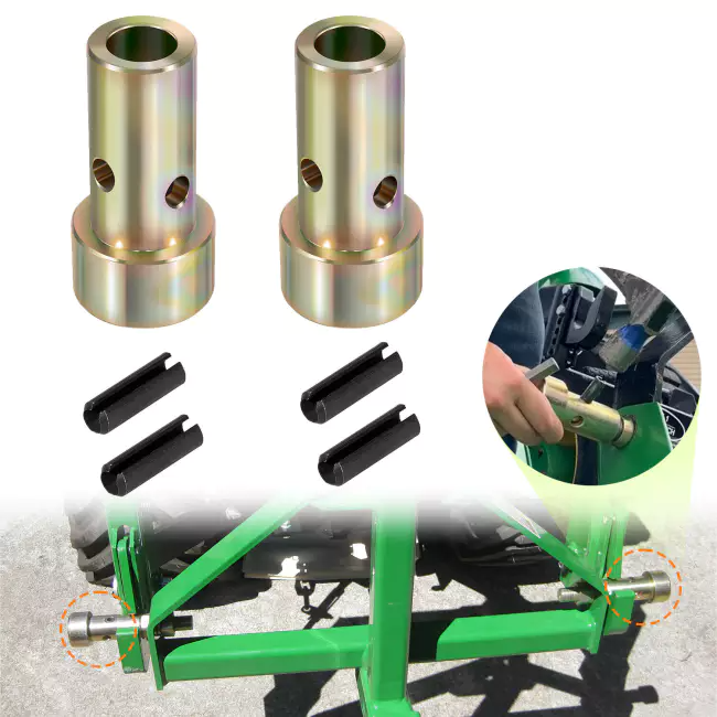 CAT 2 Adapter Bushing Kit Set for Quick Hitch Category II Tractor 3-Pt