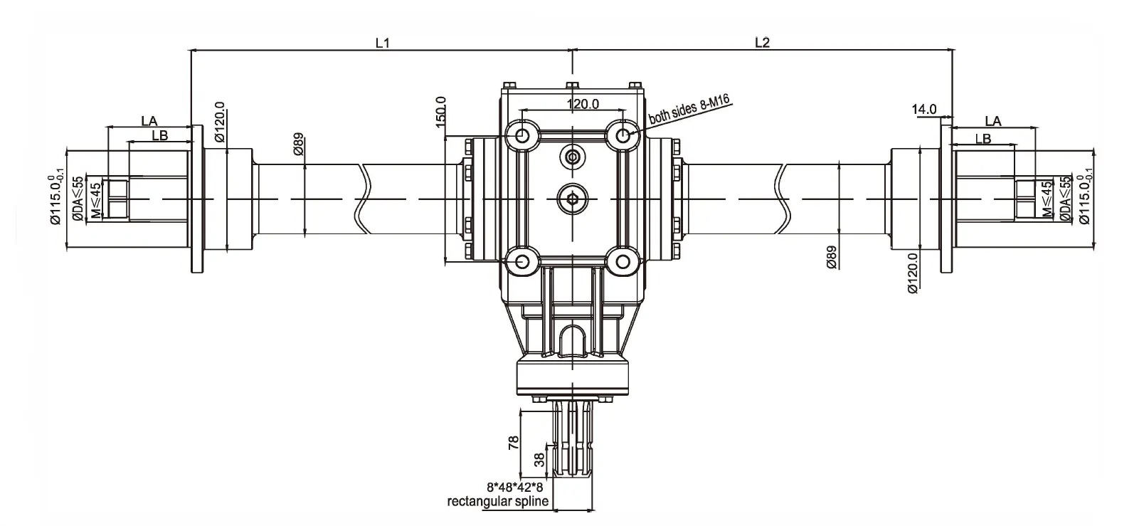 Round Baler Gearbox Round Baler and Harvester Gear Drive Round Baler Gearbox Speed Reducer for Agricultural Machinary