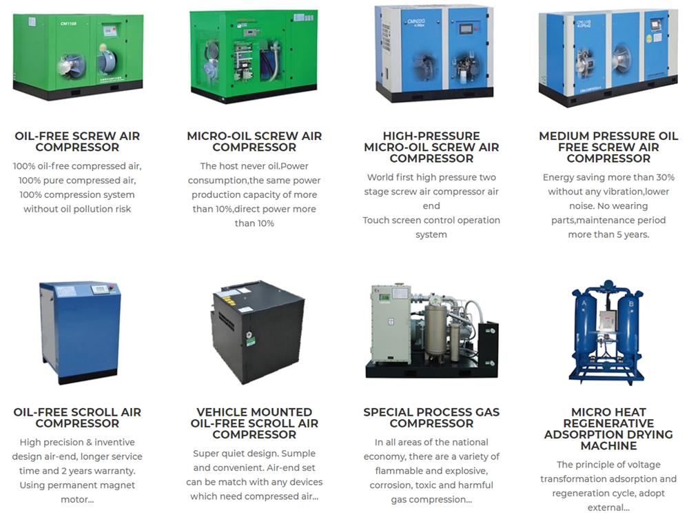 Pet High Pressure 30 bar 40 bar Two-stage Screw Air Compressor with Water-injected Oil-free Technology