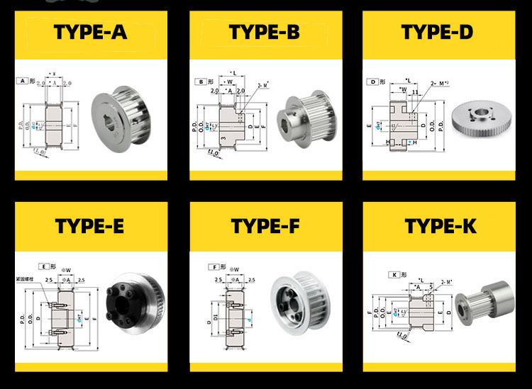 Hot Selling Htd Belt Aluminum Timing Pulley for Wholesales