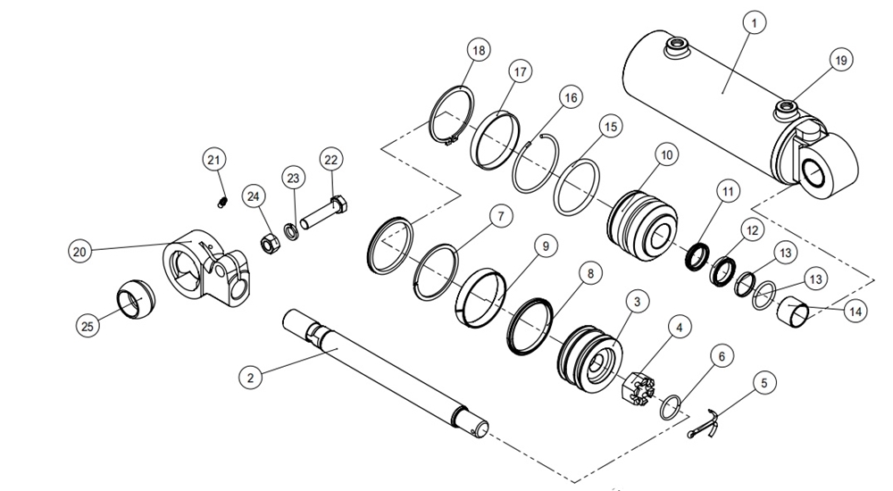 Factory Manufacture High Quality Hydraulic Cylinder for Industrial Vehicle/forklift Tilt Hydraul Cylind