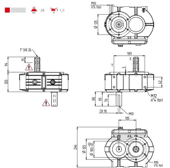 High Precision OEM Agricultural Farm Tractor Gearbox for PTO Drive Shaft Steel Straight Spline Drive Gear
