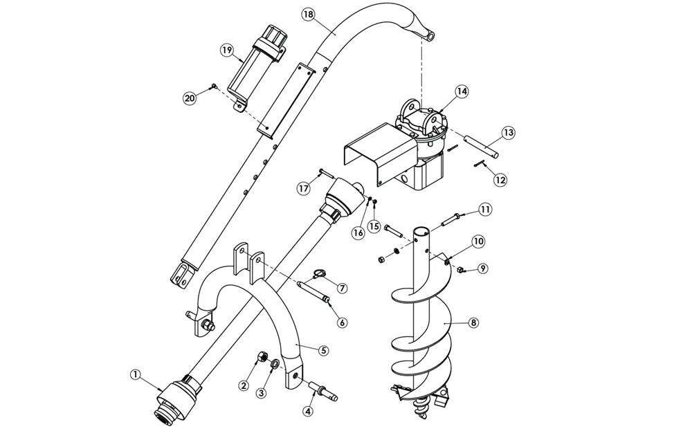 Model 400 3-Point Post Hole Digger for Compact/Sub-Compact/Cat 0 Tractors Drill for Planting & Agriculture Applications