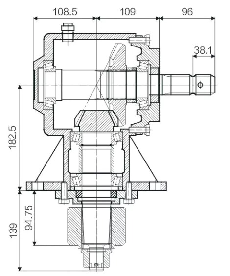 Agricultural Lawn Mower Gearbox EP-RC61