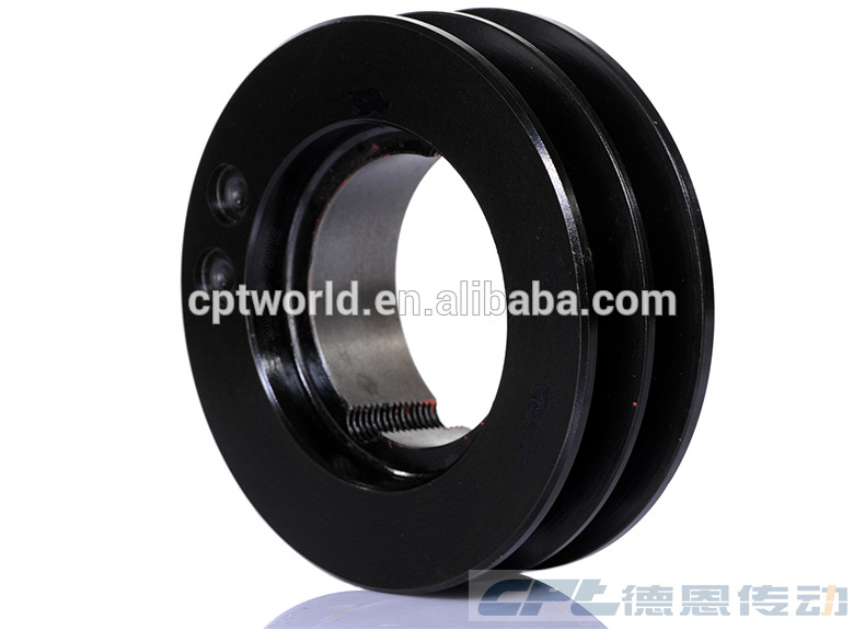 Iron Phosphate 2 groove v Belt Pulley for Small Electric Motor