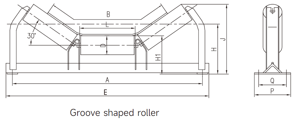 Belt Conveyor Parts Trough Self-aligning Idler for Sale