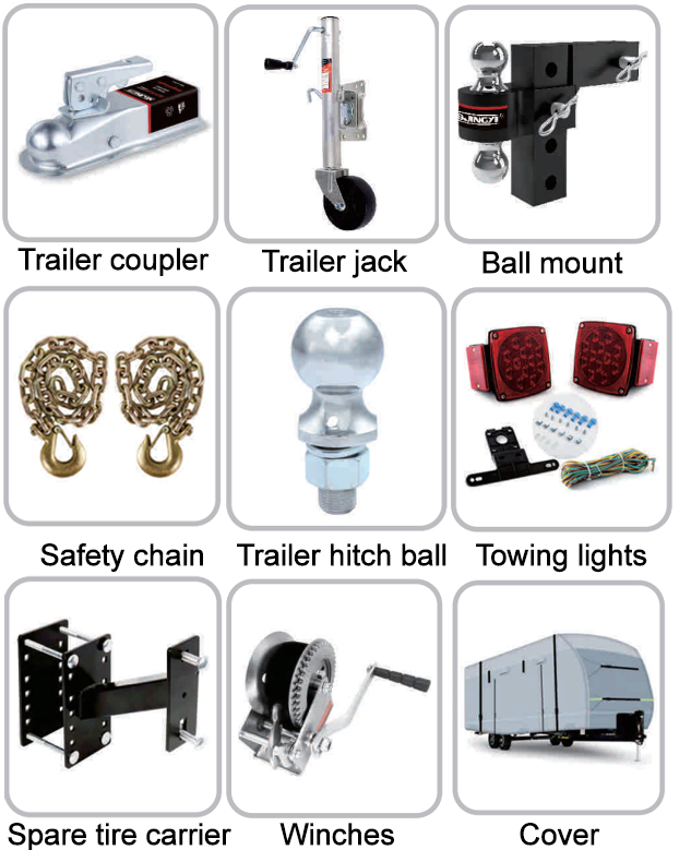 1BJY-HB-07 2000LBS  Trailer Adjustable Drop Hitch Parts Trailer Hitch Ball