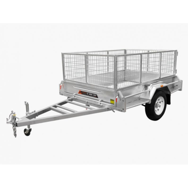 8x7 10x7 12x7 14x7 16x7 Galvanized Flatbed Trailer with Drop Sides