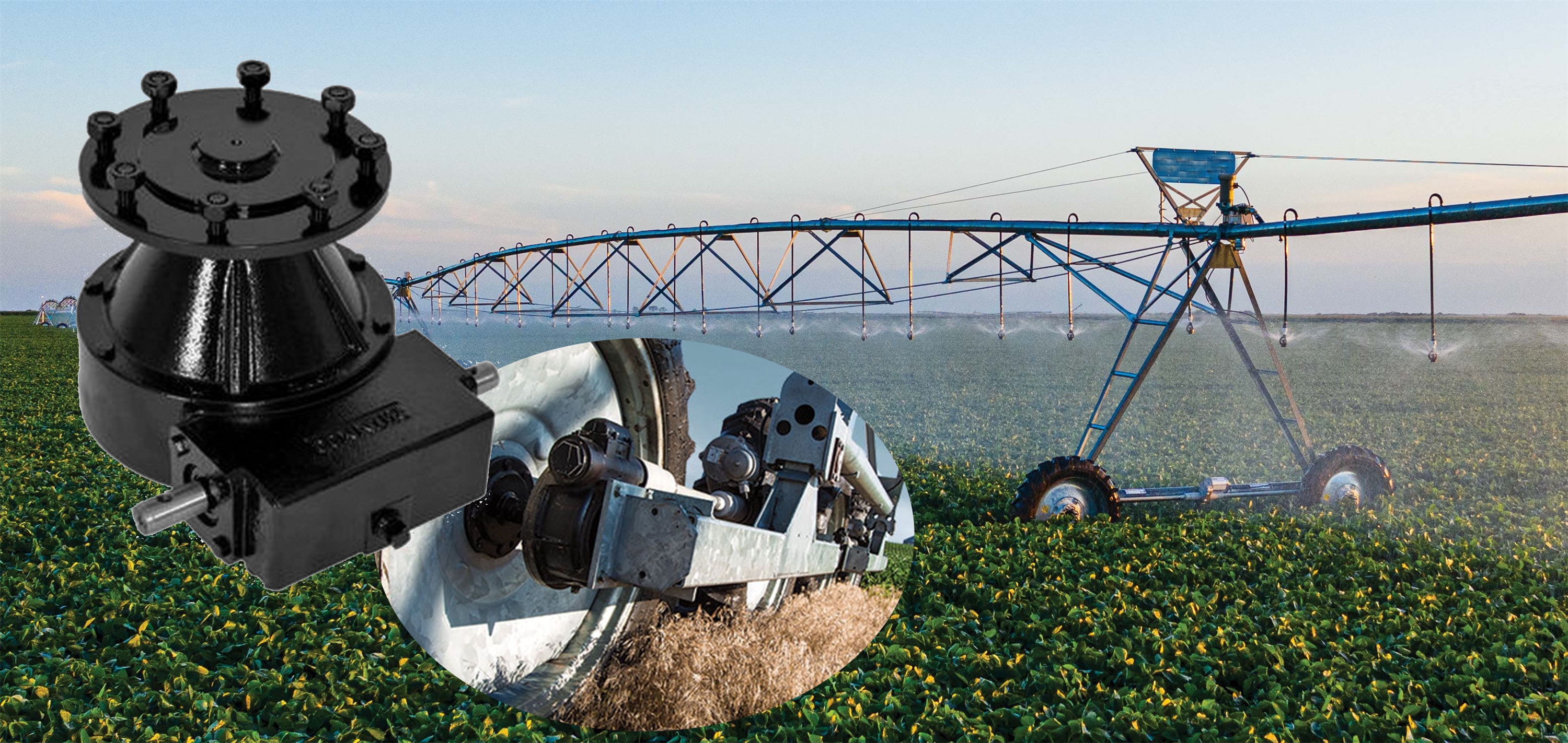 Farm Center Pivot Gear Box Drive Wheel System Sprinkler Irrigation Gearbox for Valley Pivots Replacement Zimmatic UMC