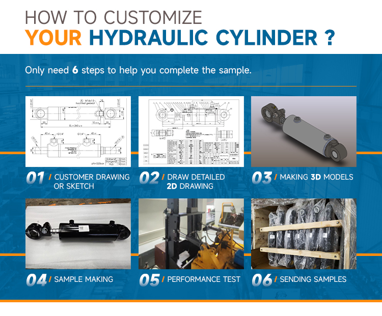 Factory Customization Tractor Loader Hydraulic Steering Cylinder Double Acting Hydraulic Cylinder
