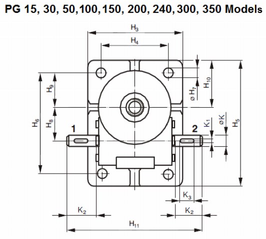 PG5-P1-F1-V-A-X-500 Plain End Stage Lifting Triaxial Load Lifting System Screw Jack for Construction
