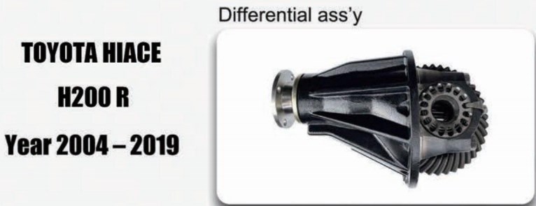 Customized Rear Differential Parts Accessories Fit for Toyota Haice H200 R With Side Final Gear Pinion Spider Retarder Case Yoke