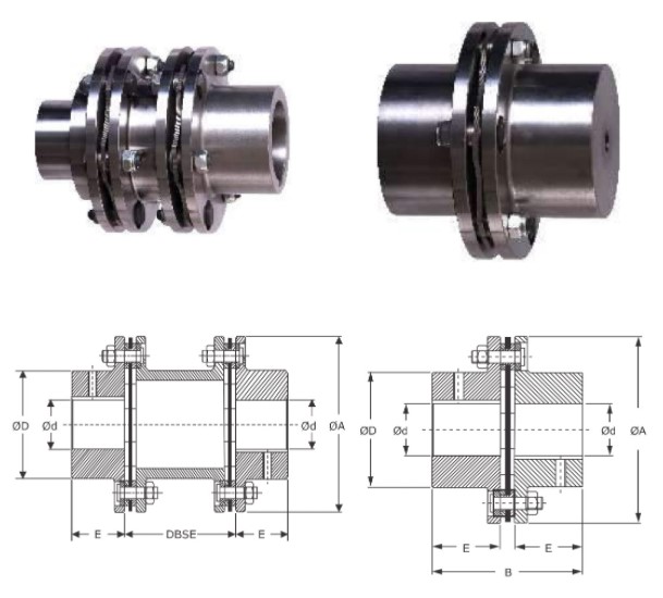 Coups Customized Fixed Screw Disk Type Stainless Steel Diaphragm Coupling