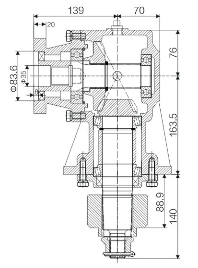Agricultural Lawn Mower Gearbox EP-RC51